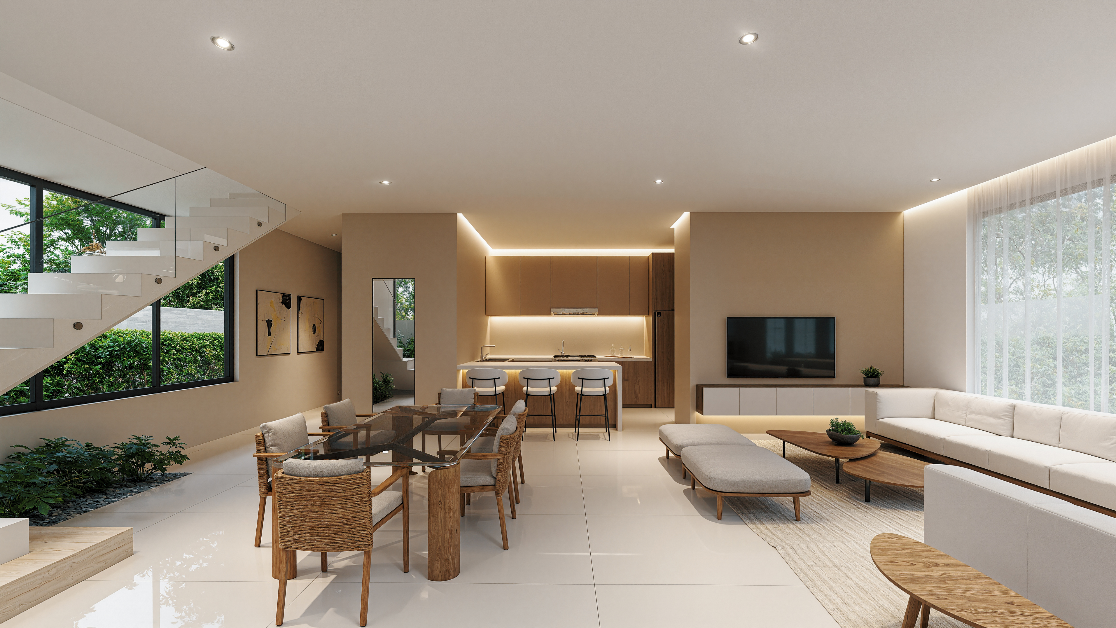 Vive Brisas Casa 220 m² exterior facade render — La Vega, DR